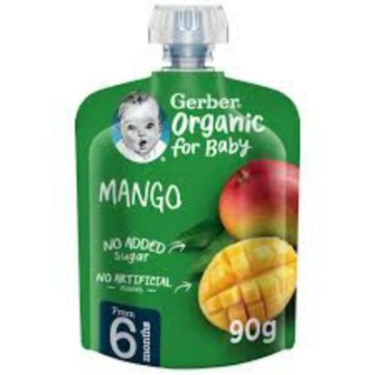 Picture of GERBER ORGANIC MANGO (4*90G) FAMILY PACK +6 MONTHS