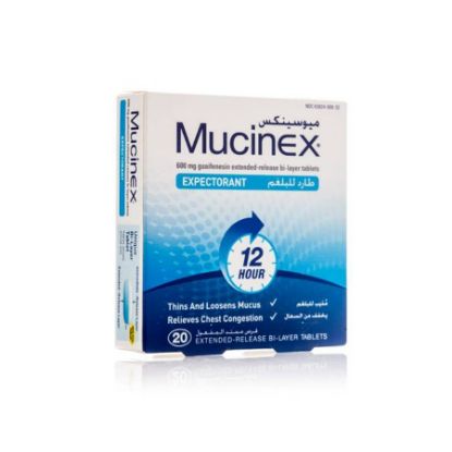 Picture of MUCINEX 600 MG EXPECTORANT 20 TAB