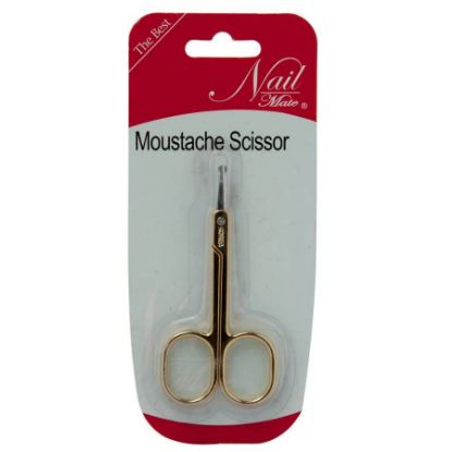 Picture of NAIL MATE MOUSTACHE SCISSOR GOLD 10212