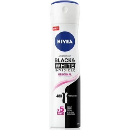 Picture of NIVEA DEO SPRAY FEMALE INVISIBLE BLACK&WHITE 150 ML 82237-70