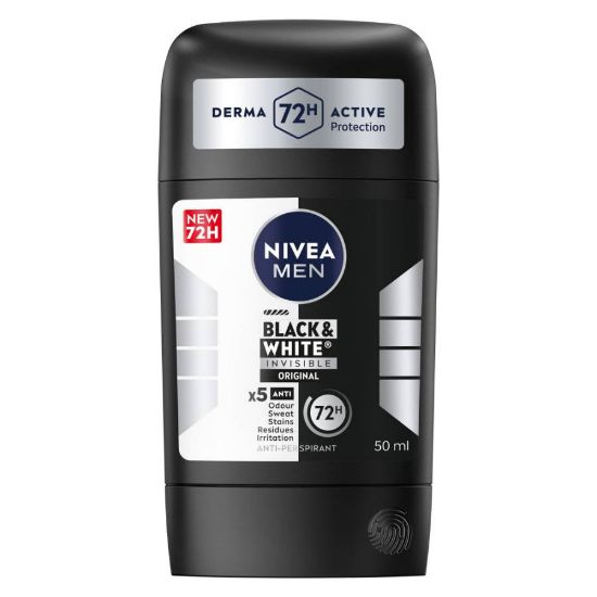 Picture of NIVEA DEO STICK MEN INVISIBLE BLACK&WHITE 50ML 70930-899