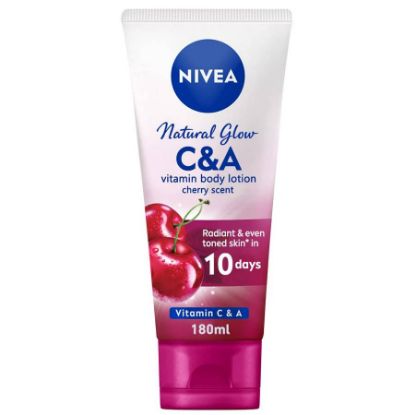 Picture of NIVEA NATURAL GLOW C&A CHERRY BODY LOTION 180ML 71104-070