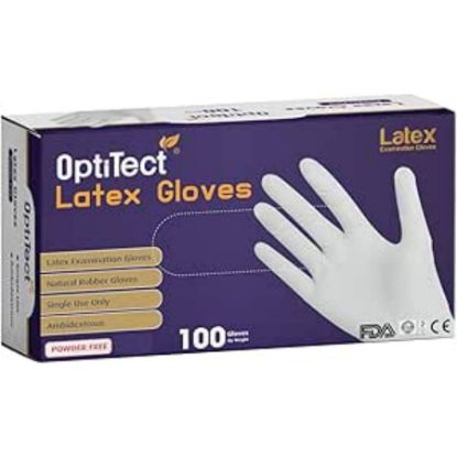 Picture of OPTI TACT LATEX GLOVES  S  100 PC