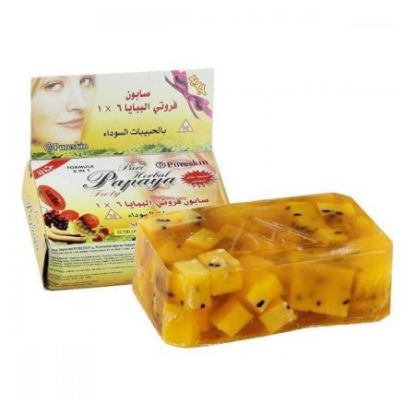 Picture of PAPAYA PURE HERBAL SOAP 6 X 1 بالحبيبات السوداء
