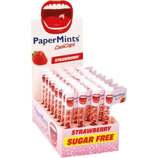 Picture of PAPERMINTS  FRESHENER  STRAWBERRY CAP  <???? ????? ????>
