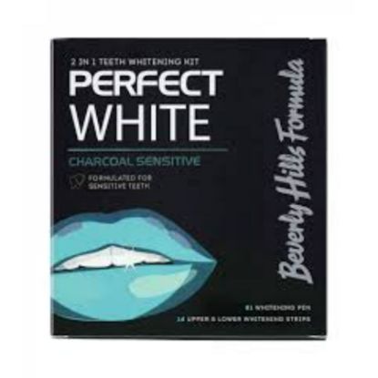Picture of PERFECT WHITE 2IN1 WHITENING KIT CHARCOAL SENSITIVE 14 STRIP