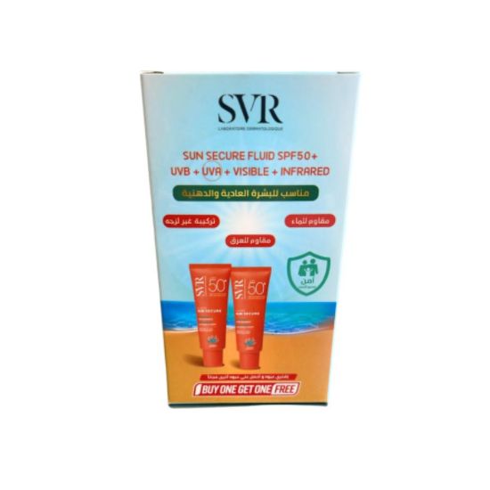 صورة إس في أر واقي شمس سائل 50 SPF عبوة ترويجية 1+1 50 مللي