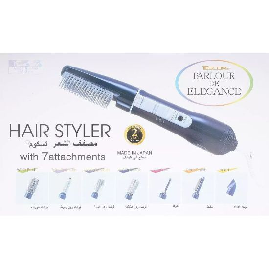 Picture of TESCOM HAIR STYLER 7 ATTACHMENTS THC–8785  مصفف شعر#