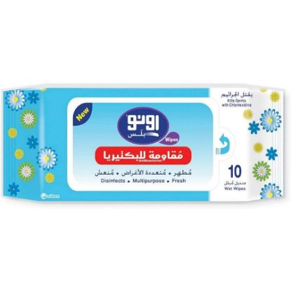 Picture of UNO PLUS  ANTI-BACTERIA WET WIPES 18X50