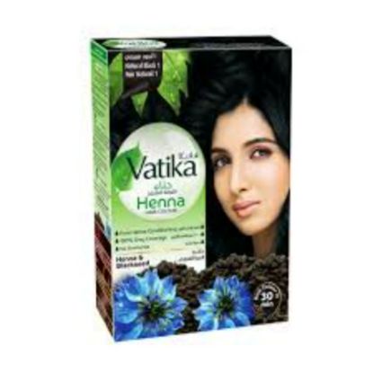 Picture of VATIKA HENNA HAIR COLOURS POWDER BLACK NATURAL BLACK 1