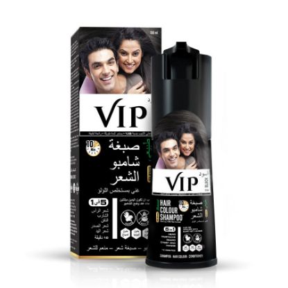 Picture of VIP HAIR COLOUR SHAMPOO 5 IN 1 BLACK 180 ML