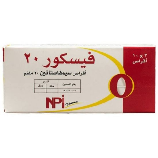 Picture of VISCOR 20MG 30TAB WS