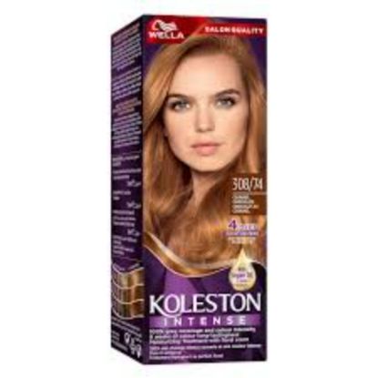 Picture of WELLA KOLESTON INTENSE HAIR COLOR 308/74  CARMEL CHOCOLATE K