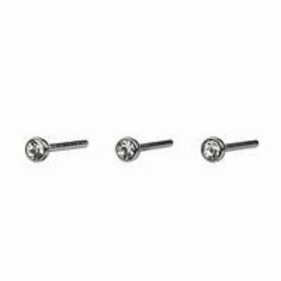 Picture of X8 BODY LUXURY EARRING ZIRCON STEEL 2MM FE502